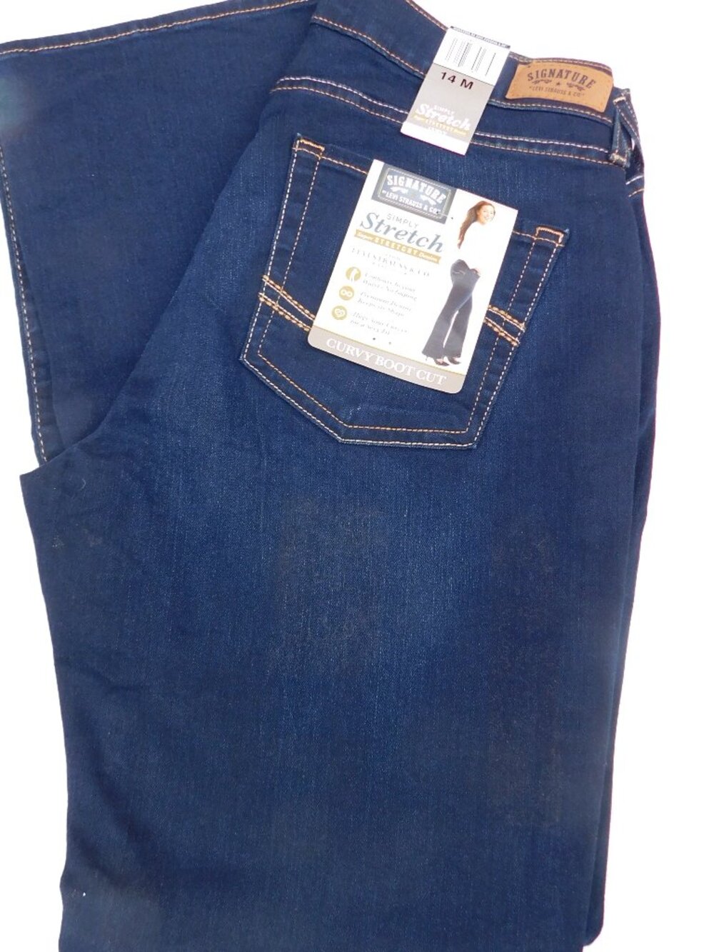 Levi Strauss & Co Simply Stretch Denim Jeans Curby Boot Cut 14 M NWT